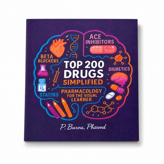 Top 200 Drugs Simplified Pharmacology Coloring Book & Study Guide